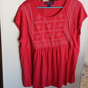 Gloria Vanderbuilt knit top coral xxl
